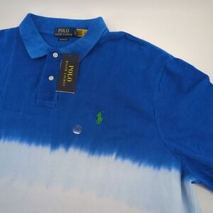 NWT Polo Ralph Lauren Men's‎ XXL Tie-Dye Ombré Cotton Polo Shirt $110